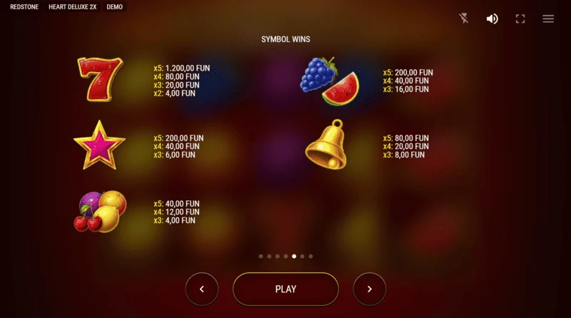 Heart Deluxe 2x - табела за исплата со проширувачки Wild-срце